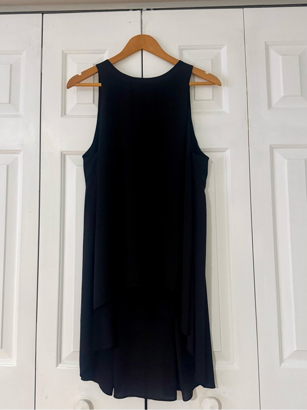 Elizabeth James Sheer Overlay Mini Dress High Low Layered Tunic Dress
